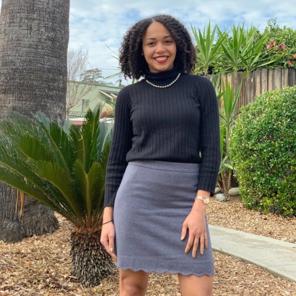 Loft Outlet Gray Wool Blend Scalloped Mini Pencil Skirt Size 12